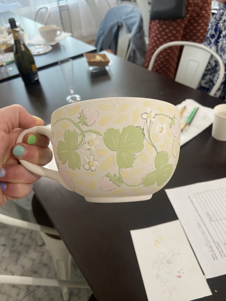 Ceramic mug glazing