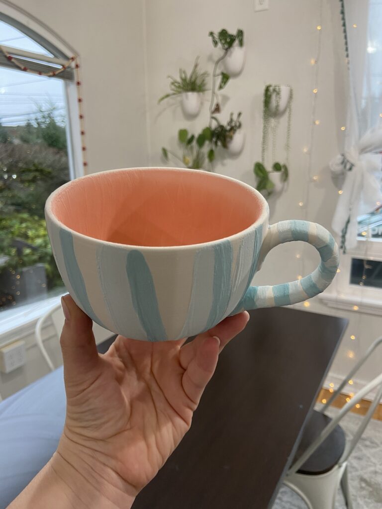 Ceramic mug glazing