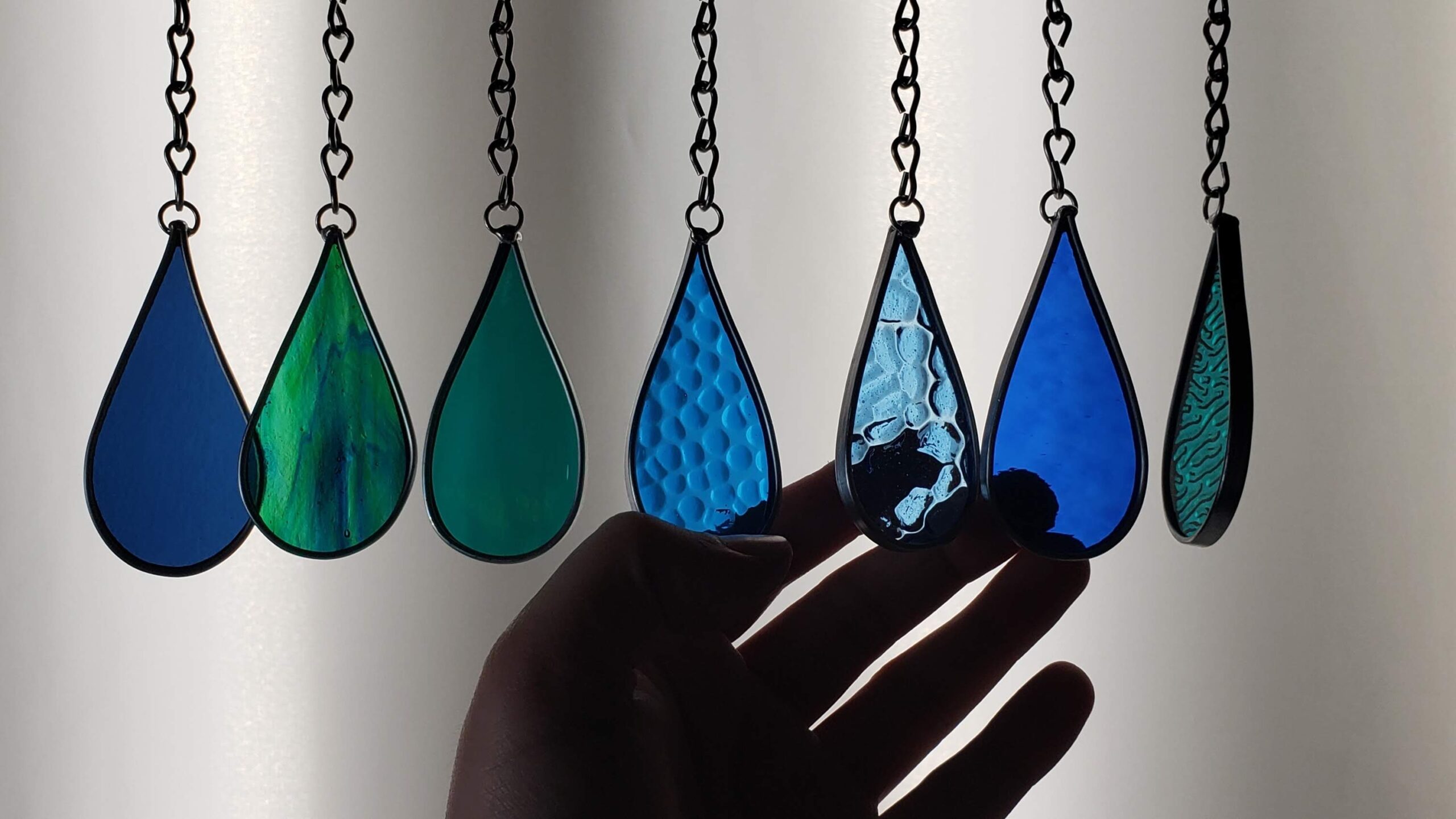 Stained glass droplets