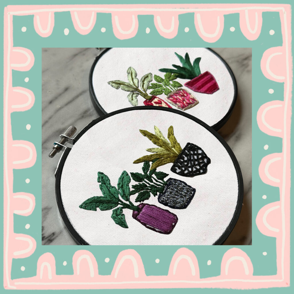 Plant embroidery